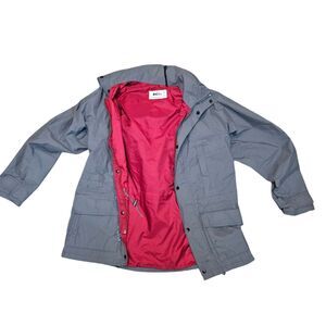 REI Gortex Jacket With Removable Down Liner 2 Coats In One Mens Size M Grey Red